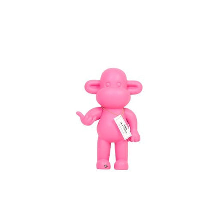 Ornament - Hang loose Aap Beeld 'The Legend' - Polyresin - Roze - 20,5x13,5x35cm