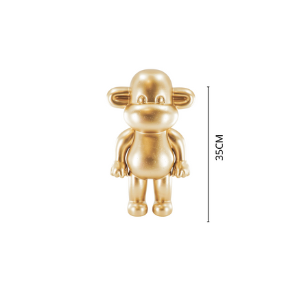 Ornament - Aap Beeld 'The Legend' - Goud - 20,5x13,5x35cm