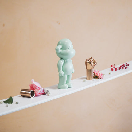 Ornament - Aap Beeld 'The Legend' - Polyresin - Mintgroen - 11x7x19cm