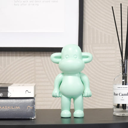 Ornament - Aap Beeld 'The Legend' - Polyresin - Mintgroen - 11x7x19cm