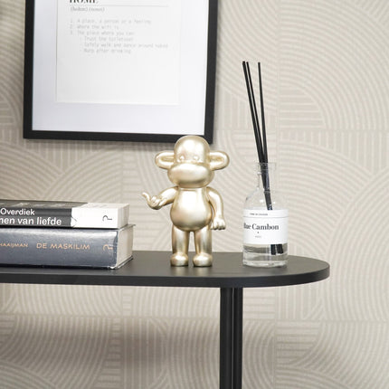 Ornament - Hang loose Aap Beeld 'The Legend' - Polyresin - Goud - 11x7x19cm