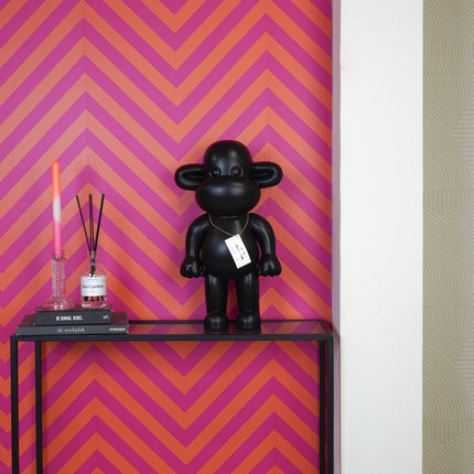 Ornament - Aap Beeld 'The Legend' -Polyresin - Zwart - 33x21x50cm