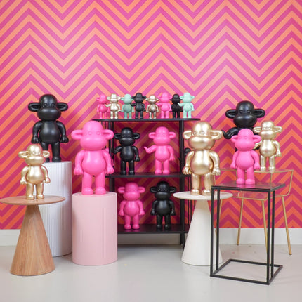 Ornament - Aap Beeld 'The Legend' -Polyresin - Zwart - 33x21x50cm