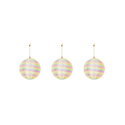Kerst Hangers - Kerstballen - Foam - Fluor Kleuren - S3- 10 cm