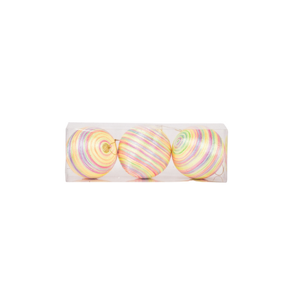 Kerst Hangers - Kerstballen - Foam - Fluor Kleuren - S3- 10 cm