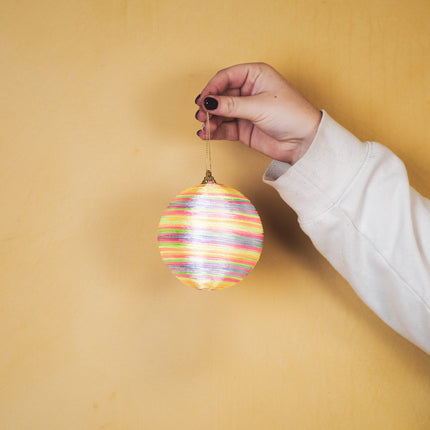 Kerst Hangers - Kerstballen - Foam - Fluor Kleuren - S3- 10 cm