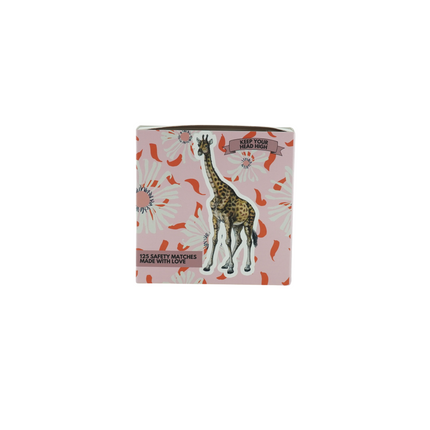 Lucifers- Lucifer Doosje Giraffe - Roze- 11x11x3cm