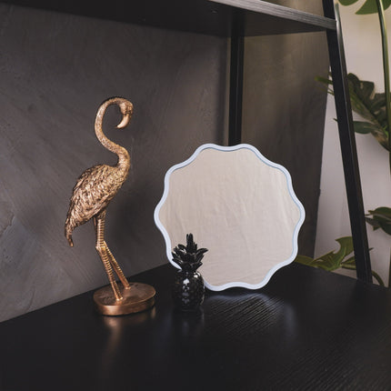 Mirror - Make up Mirror- Weaving Round - Metal - Lilac -  25x1x25cm