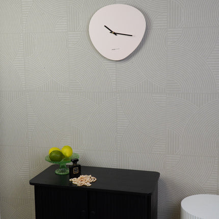 Klok - Wandklok Organisch- Zand - 30x30x0,5 cm