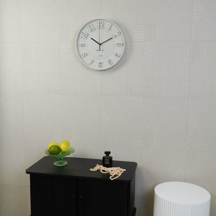 Klok- Wandklok Cijfers- Zand - 30x30x4cm