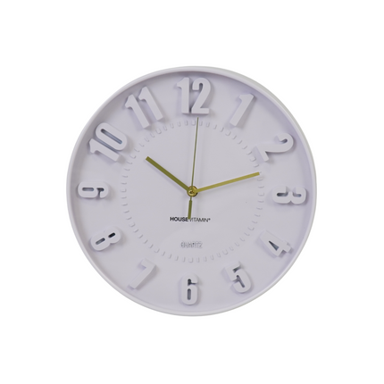 Klok- Wandklok Cijfers- Lila- 30x30x4cm