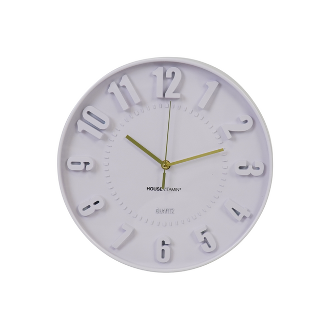 Klok- Wandklok Cijfers- Lila- 30x30x4cm