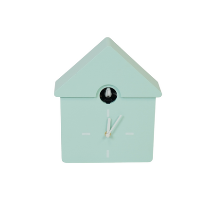Klok- Wandklok Koekoeksklok - Light Green- 24x27x9cm