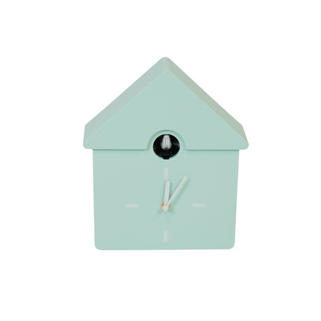 Klok- Wandklok Koekoeksklok - Light Green- 24x27x9cm