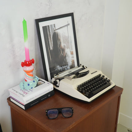 Kaarshouder- Kandelaar Stapel Snoepjes- Dolomiet - Groen Multi Kleur - 13x7x20cm