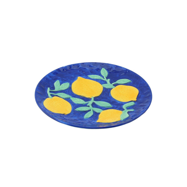 Decobord - Citroen - Dolomiet -Blauw/Geel - 17,5x17,5x2cm