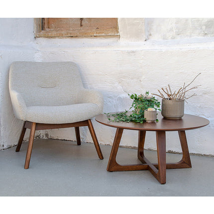 Hellerup Coffee Table - salontafel, notenfineer Ø75 x 36 cm