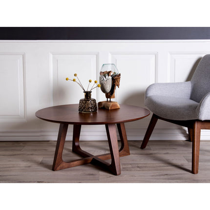 Hellerup Coffee Table - salontafel, notenfineer Ø75 x 36 cm