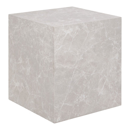 Prague bijzettafel - bijzettafel, marmerlook, beige 40x40x45 cm