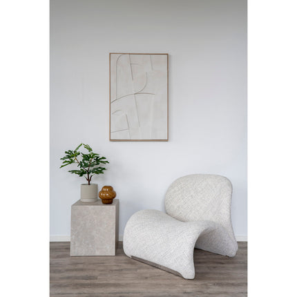 Prague bijzettafel - bijzettafel, marmerlook, beige 40x40x45 cm