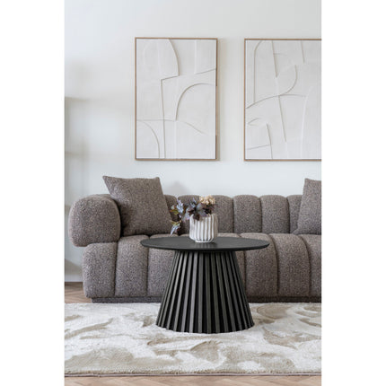 Osaka Salontafel - Salontafel, eikenfineer, zwart ø70x45 cm