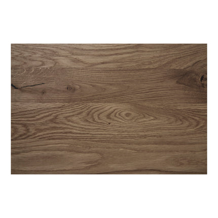Lignano Cafetafel - cafetafel, gerookt eiken, zwart metalen onderstel 70x70x75 cm