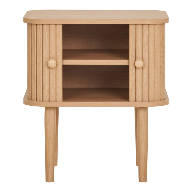 Nikko bijzettafel - bijzettafel met 2 deuren, naturel 45x40x50,5 cm