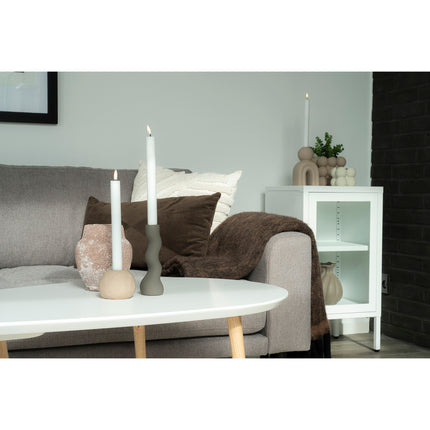 Dalby-kast - 1 glazen deur, staal, wit, 38x35x70 cm