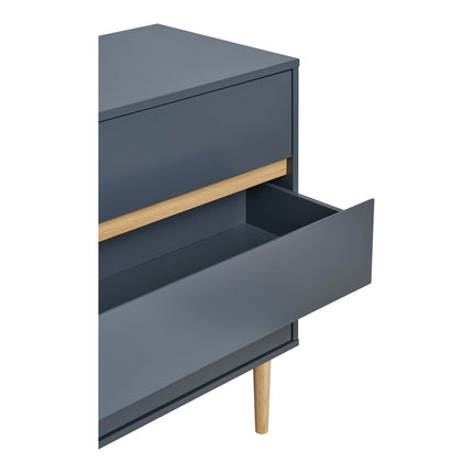 Bisley Chest - ladekast, geverfd hout, 3 lades, donkergrijs 80x40x80 cm