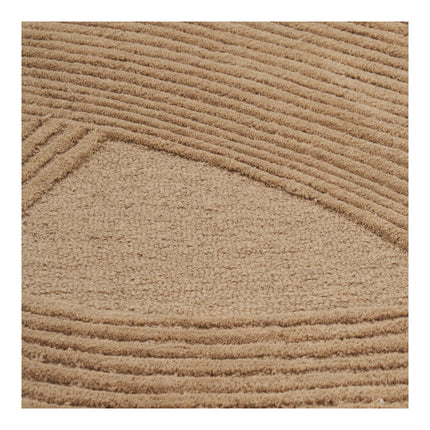 Pune Vloerkleed - handgetuft vloerkleed, bruin 160x230 cm