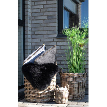 Caor Baskets - manden, kubu-rattan, naturel set van 4