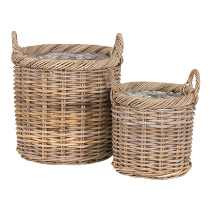 Gili Baskets - Manden, kubu rattan, naturel set van 2