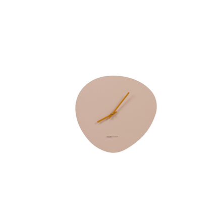 Klok - Wandklok Organisch- Roze/ Oranje - 30x30x0,5 cm