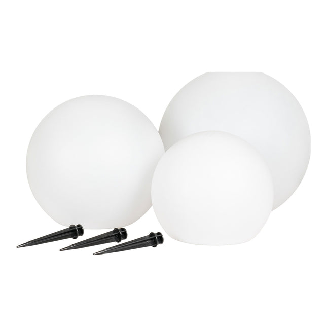 Lifton LED-lamp - oplaadbare lamp met geïntegreerd zonnepaneel, wit, set van 3