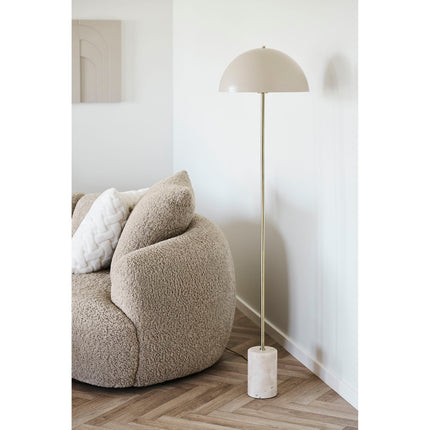 Sheffield Vloerlamp - Vloerlamp, marmer/metaal, beige