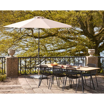 Branson Eetkamerstoel - Set van 4 Eetkamerstoelen, polypropyleen, stapelbaar, zwart