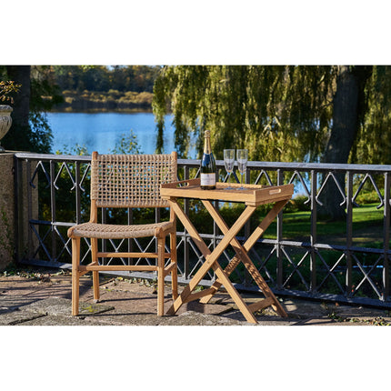 Ronda Dienbladtafel - Dienbladtafel, teakhout, naturel, 60x40x70 cm
