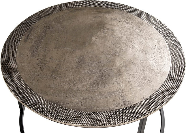 Sochi set van 2 bijzettafels, antiek nikkel