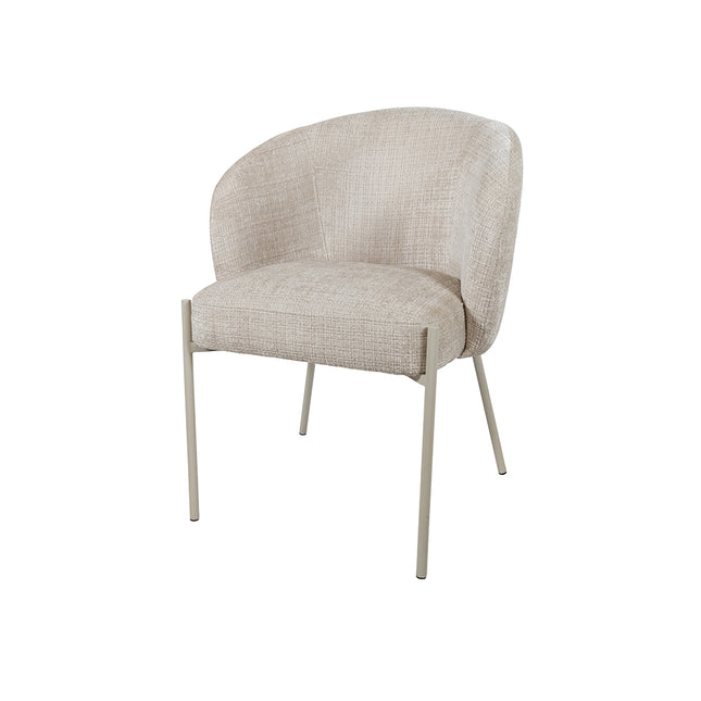 Adele - eetkamerstoel - beige poten - Cremona - Taupe 04 (set van 2)