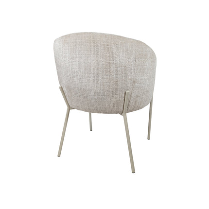 Adele - eetkamerstoel - beige poten - Cremona - Taupe 04 (set van 2)