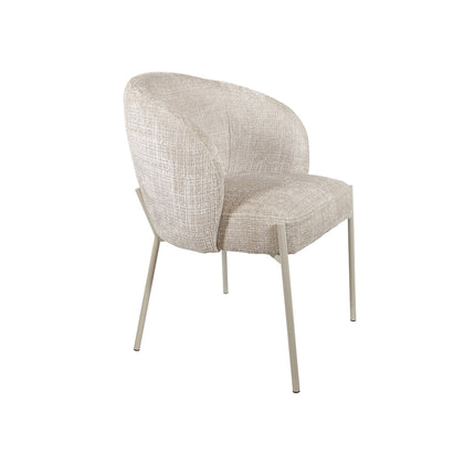 Adele - eetkamerstoel - beige poten - Cremona - Taupe 04 (set van 2)