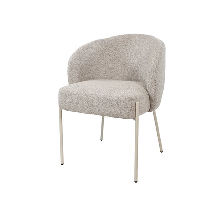 Adele - eetkamerstoel - beige poten - Puente - Stone 09 (set van 2)
