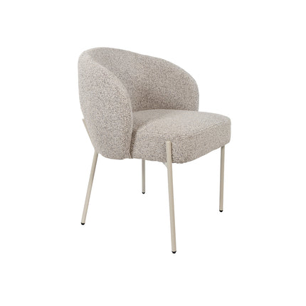 Adele - eetkamerstoel - beige poten - Puente - Stone 09 (set van 2)