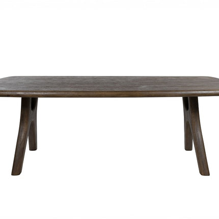 Eetkamertafel 240, langwerpig met ronde hoeken, mangohout, espressobruin