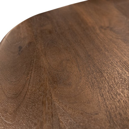 Eetkamertafel 240, langwerpig met ronde hoeken, mangohout, espressobruin