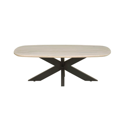 Deense salontafel ovaal 120, mango asblond