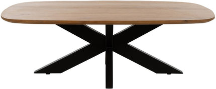 Deense ovale salontafel 120, mangohout glad naturel