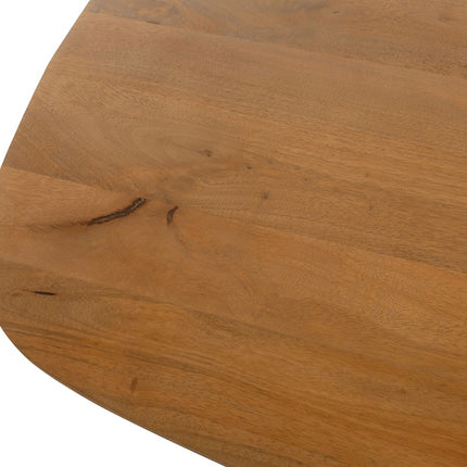 Deense ovale salontafel 120, mangohout glad naturel