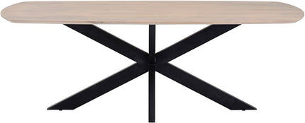 Deense ovale eetkamertafel 210, mango ashblond