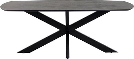 Eetkamertafel Deens ovaal 160, Acacia zwart